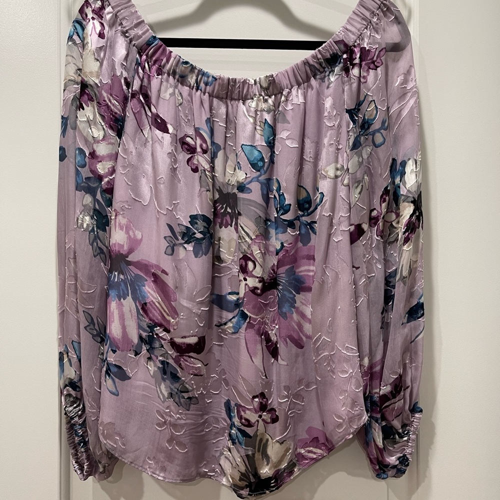 WHBM off the shoulder top size L